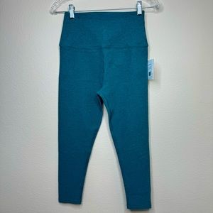 Beyond Yoga | NWT Spacedye Crop Leggings | Large Bali Blue Heather Teal